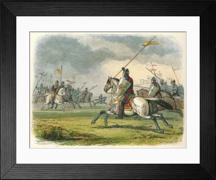 Framed Print : William the Lion taken prisoner, 1174 (1864). Artist: James William Edmund Doyle Framed Print : William the Lion taken prisoner, 1174 (1864). Artist: James William Edmund Doyle
