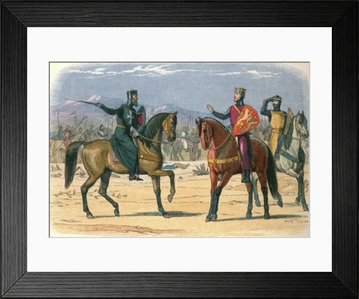 Framed Print : Richard and the Master of St. John, 1191 (1864). Artist: James William Edmund Doyle Framed Print : Richard and the Master of St. John, 1191 (1864). Artist: James William Edmund Doyle