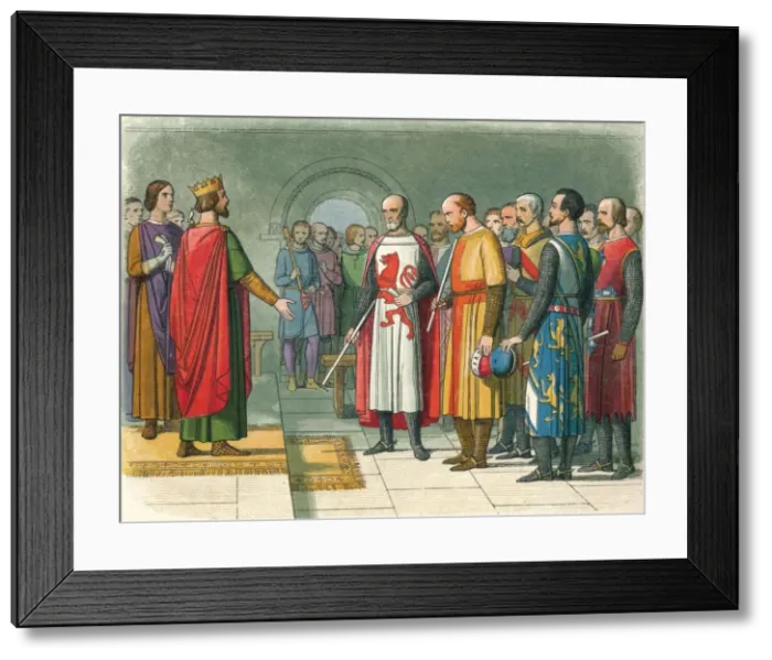 Framed Print : Henry III and his Parliament, 1258 (1864). Artist: James William Edmund Doyle Framed Print : Henry III and his Parliament, 1258 (1864). Artist: James William Edmund Doyle