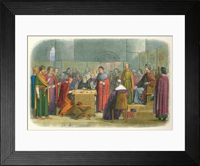 Framed Print : Edward acknowledged as suzerain of Scotland, 1290 (1864). Artist: James William Edmund Doyle Framed Print : Edward acknowledged as suzerain of Scotland, 1290 (1864). Artist: James William Edmund Doyle