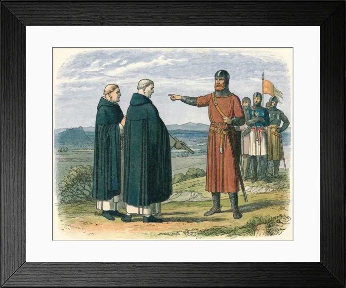 Framed Print : Wallace rejects the English proposals, 1297 (1864). Artist: James William Edmund Doyle Framed Print : Wallace rejects the English proposals, 1297 (1864). Artist: James William Edmund Doyle