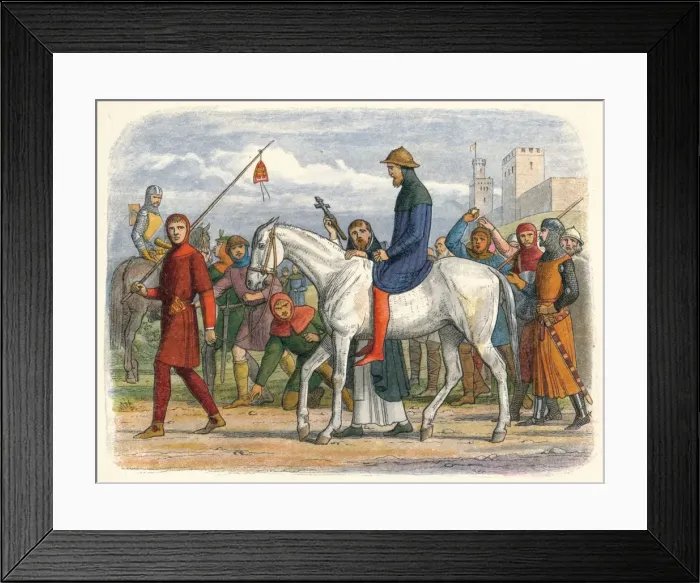 Framed Print : Thomas, Earl of Lancaster, led to execution, 1322 (1864). Artist: James William Edmund Doyle Framed Print : Thomas, Earl of Lancaster, led to execution, 1322 (1864). Artist: James William Edmund Doyle