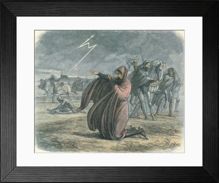 Framed Print : Edward vows that he will make peace, 1360 (1864). Artist: James William Edmund Doyle Framed Print : Edward vows that he will make peace, 1360 (1864). Artist: James William Edmund Doyle