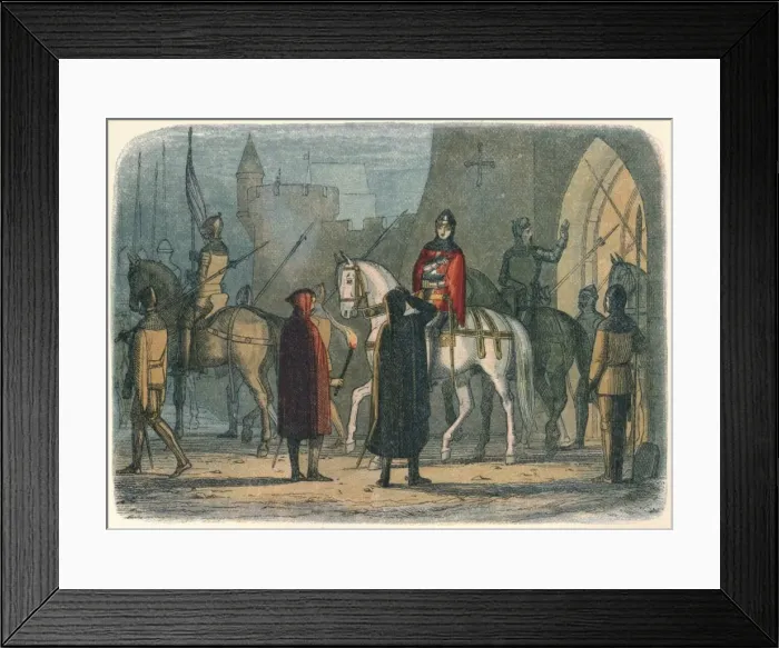 Framed Print : Henry marches out against the Lollards, 1414 (1864). Artist: James William Edmund Doyle Framed Print : Henry marches out against the Lollards, 1414 (1864). Artist: James William Edmund Doyle