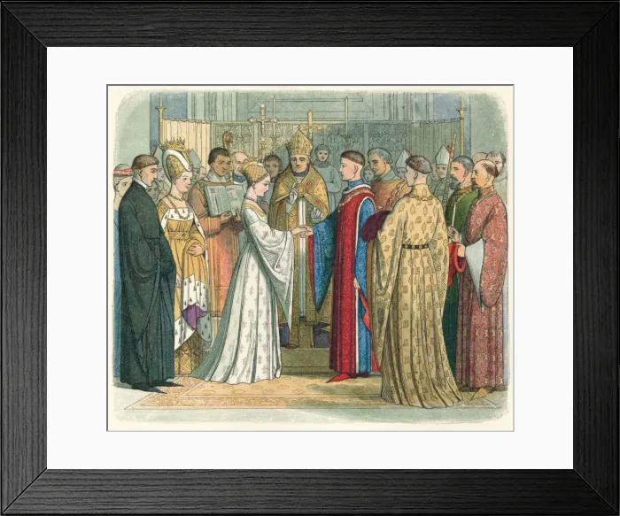 Framed Print : Marriage of Henry V. and Katherine of France, 1420 (1864). Artist: James William Edmund Doyle Framed Print : Marriage of Henry V. and Katherine of France, 1420 (1864). Artist: James William Edmund Doyle