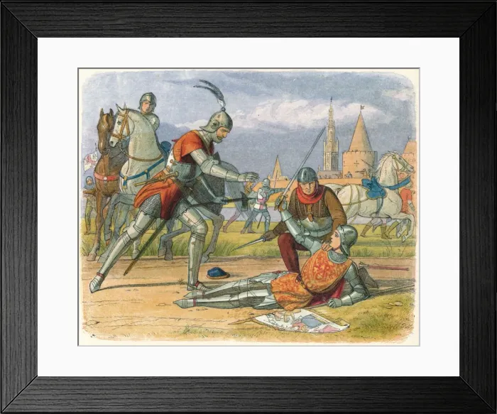 Framed Print : Capture of the Maid, 1430 (18640. Artist: James William Edmund Doyle Framed Print : Capture of the Maid, 1430 (18640. Artist: James William Edmund Doyle