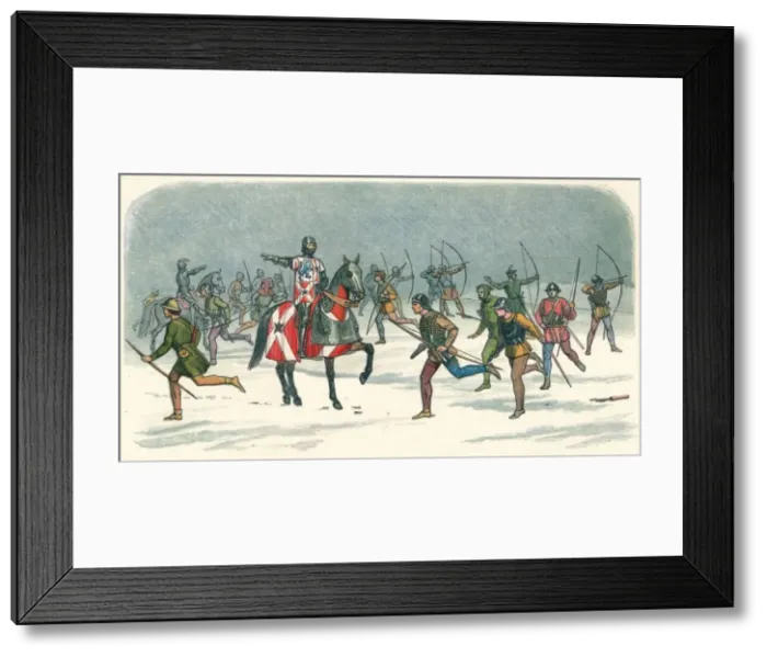 Framed Print : Stratagem of Lord Fauconbridge at Towton, 1461 (1864). Artist: James William Edmund Doyle Framed Print : Stratagem of Lord Fauconbridge at Towton, 1461 (1864). Artist: James William Edmund Doyle