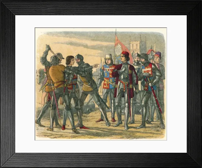 Framed Print : Murder of Prince Edward, 1471 (1864). Artist: James William Edmund Doyle Framed Print : Murder of Prince Edward, 1471 (1864). Artist: James William Edmund Doyle