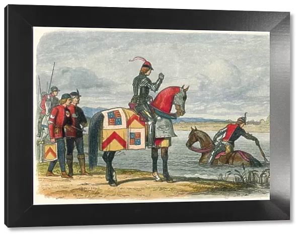 Buckingham finds the Severn impassable, 1483 (1864). Artist: James William Edmund Doyle