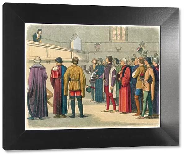 Richard invited to assume the crown, 1483 (1864). Artist: James William Edmund Doyle