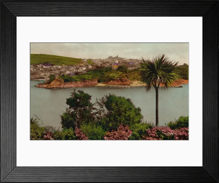 Framed Print : Polruan from Fowey, c1930 Framed Print : Polruan from Fowey, c1930