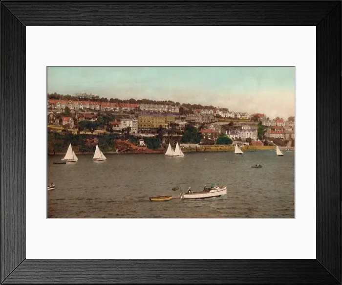 Framed Print : Fowey from Polruan, c1930 Framed Print : Fowey from Polruan, c1930