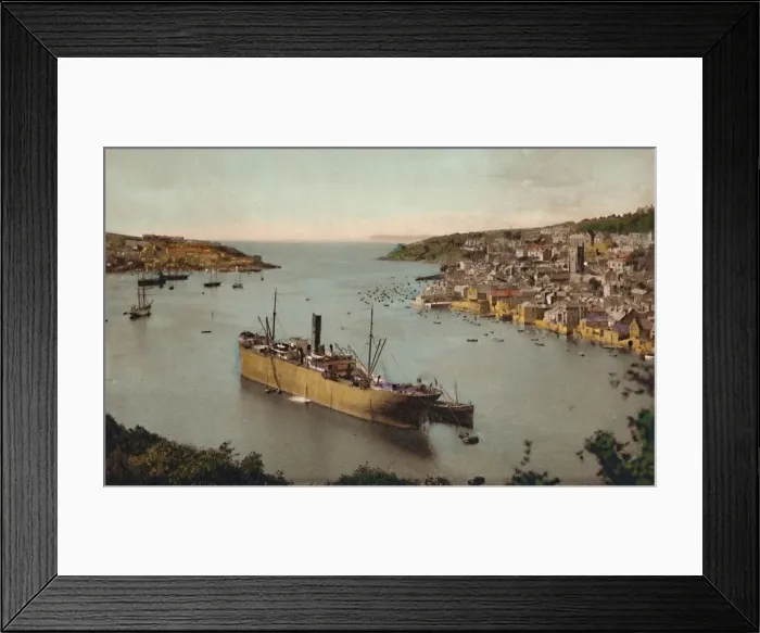 Framed Print : Fowey from Hall Walk, c1930 Framed Print : Fowey from Hall Walk, c1930