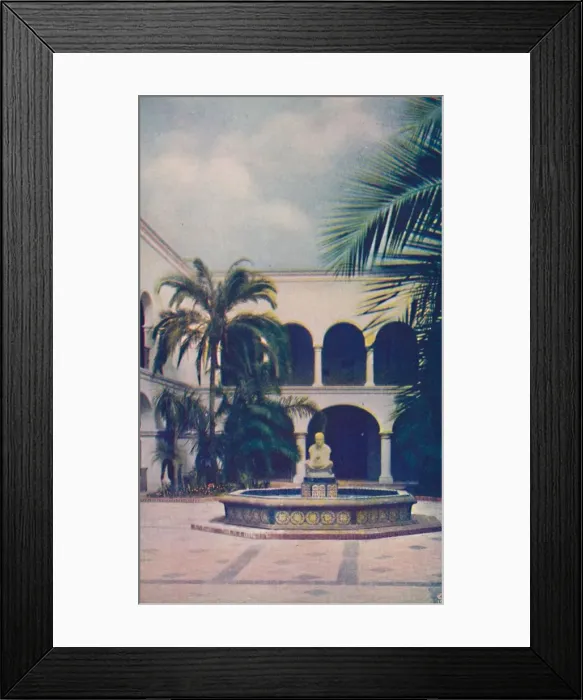 Framed Print : Patio of the House of Hospitality, c1935 Framed Print : Patio of the House of Hospitality, c1935