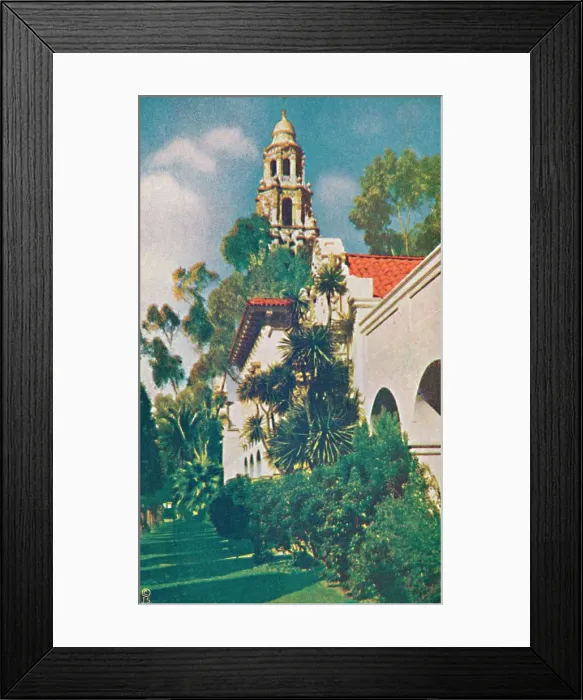 Framed Print : Palace of Science and California Tower, c1935 Framed Print : Palace of Science and California Tower, c1935