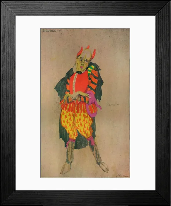 Framed Print : Design for Costume in Ben Jonsons The Devil is an Ass, c1927. Artist: Claud Lovat Fraser