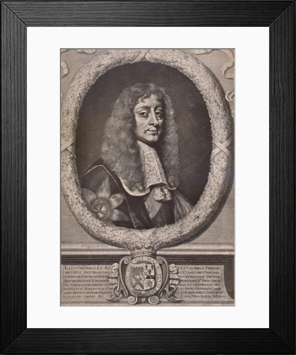 Framed Print : James Butler, 1st Duke of Ormonde, English statesman and royalist soldier, 17th century (1894). Artist: David Loggan Framed Print : James Butler, 1st Duke of Ormonde, English statesman and royalist soldier, 17th century (1894). Artist: David Loggan