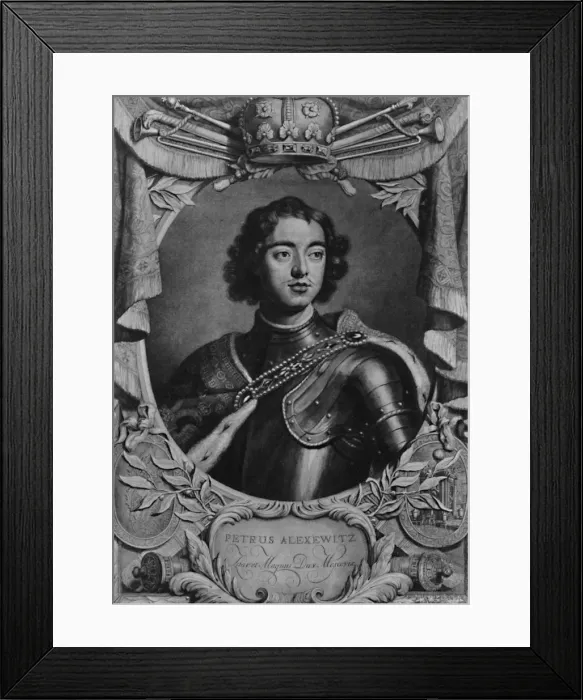 Framed Print : Peter the Great, Tsar of Russia, c1698 (1894). Artist: Peter van Gunst Framed Print : Peter the Great, Tsar of Russia, c1698 (1894). Artist: Peter van Gunst
