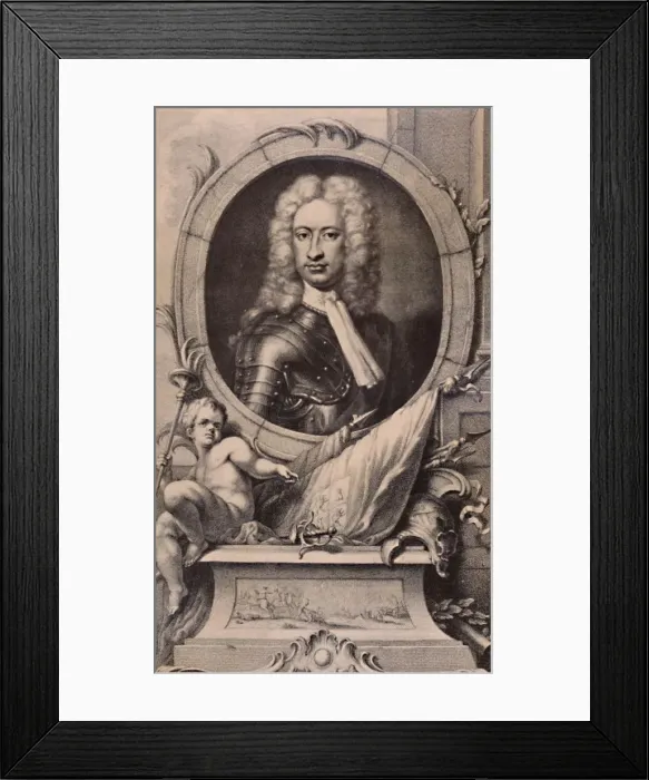 Framed Print : Charles Mordaunt, Earl of Peterborough and Monmouth, English soldier, c1740 (1894). Artist: Jacobus Houbraken Framed Print : Charles Mordaunt, Earl of Peterborough and Monmouth, English soldier, c1740 (1894). Artist: Jacobus Houbraken