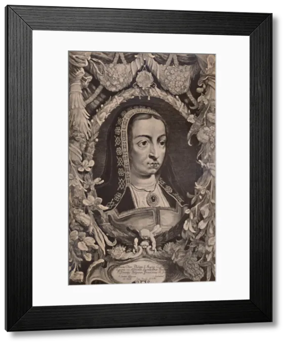 Framed Print : Joanna the Mad, Queen of Castile, c17th century (1894). Artist: Jonas Suijderhoef Framed Print : Joanna the Mad, Queen of Castile, c17th century (1894). Artist: Jonas Suijderhoef