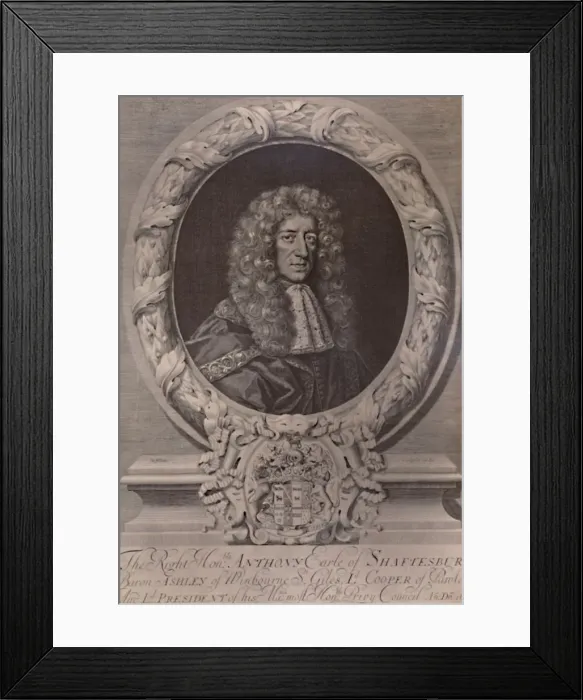 Framed Print : Anthony Ashley Cooper, 1st Earl of Shaftesbury, English statesman, c1680 (1894). Artist: Robert White Framed Print : Anthony Ashley Cooper, 1st Earl of Shaftesbury, English statesman, c1680 (1894). Artist: Robert White