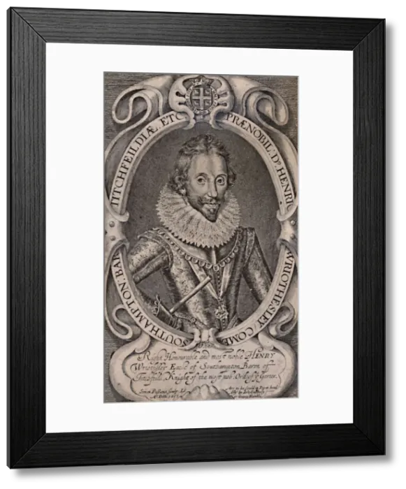 Framed Print : Henry Wriothesley, Earl of Southampton, patron of William Shakespeare, c1617 (1894). Artist: Simon de Passe Framed Print : Henry Wriothesley, Earl of Southampton, patron of William Shakespeare, c1617 (1894). Artist: Simon de Passe