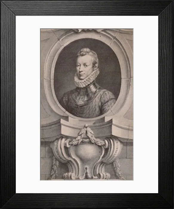 Framed Print : Sir Philip Sidney, English soldier, statesman and poet, c1744 (1894). Artist: Jacobus Houbraken Framed Print : Sir Philip Sidney, English soldier, statesman and poet, c1744 (1894). Artist: Jacobus Houbraken