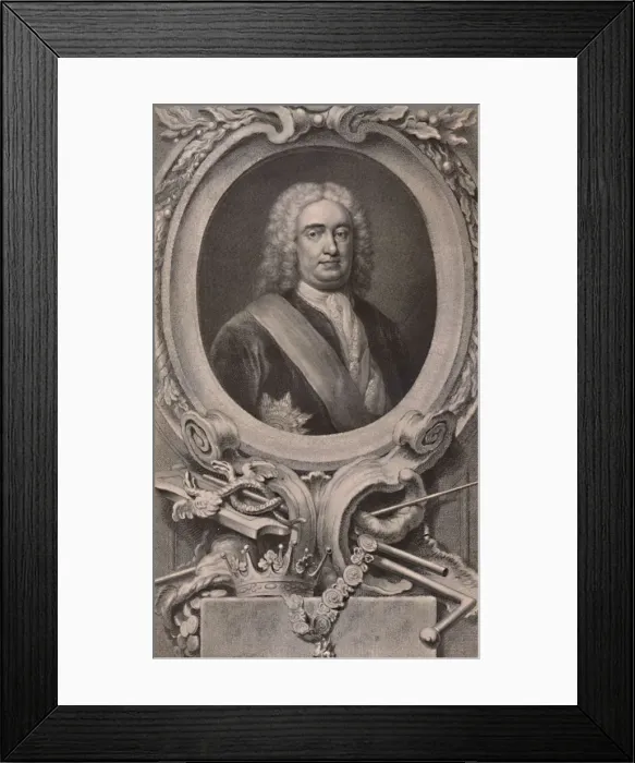 Framed Print : Sir Robert Walpole, English statesman and Prime Minister, c1746 (1894). Artist: Jacobus Houbraken Framed Print : Sir Robert Walpole, English statesman and Prime Minister, c1746 (1894). Artist: Jacobus Houbraken