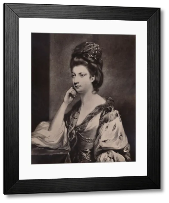 Framed Print : Miss Julia Bosvile, afterwards Viscountess Dudley, 1775 (1894). Artist: James Watson Framed Print : Miss Julia Bosvile, afterwards Viscountess Dudley, 1775 (1894). Artist: James Watson