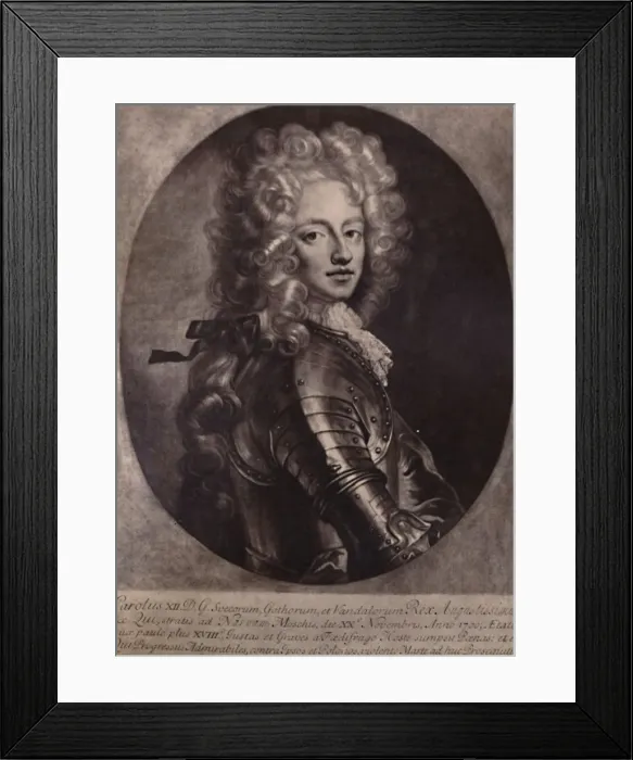 Framed Print : Charles XII, King of Sweden, c1700 (1894). Artist: John Smith Framed Print : Charles XII, King of Sweden, c1700 (1894). Artist: John Smith