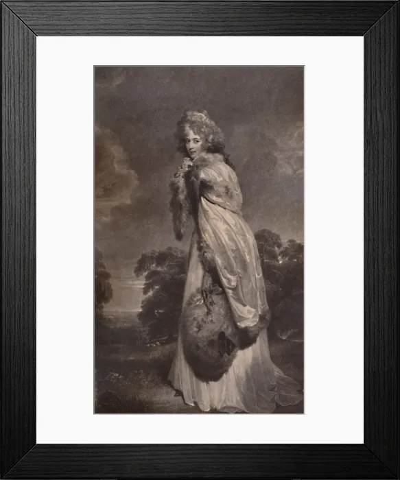 Framed Print : Miss Elizabeth Farren, afterwards Countess of Derby, c1792 (1894). Artist: Francesco Bartolozzi Framed Print : Miss Elizabeth Farren, afterwards Countess of Derby, c1792 (1894). Artist: Francesco Bartolozzi