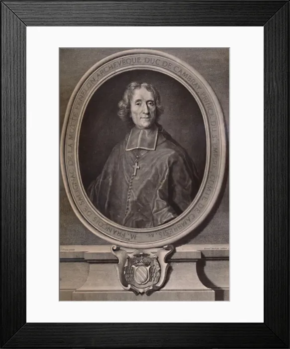 Framed Print : Francois Fenelon, French Catholic archbishop, theologian, writer and poet, c18th century (1894). Artist: Benoit Audran I Framed Print : Francois Fenelon, French Catholic archbishop, theologian, writer and poet, c18th century (1894). Artist: Benoit Audran I