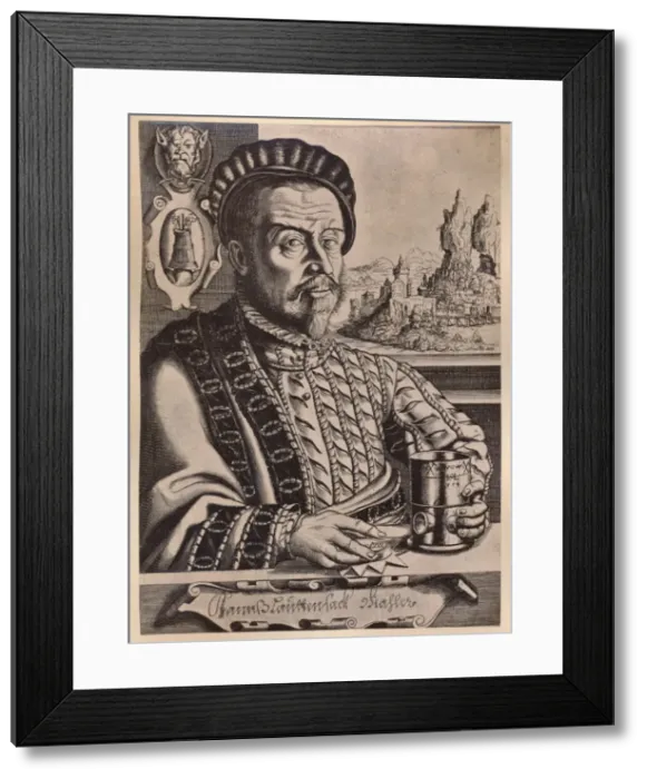 Framed Print : Hans Sebald Lautensack, German printmaker, draughtsman and medalist, 16th century (1894). Artist: Hans Sebald Lautensack Framed Print : Hans Sebald Lautensack, German printmaker, draughtsman and medalist, 16th century (1894). Artist: Hans Sebald Lautensack