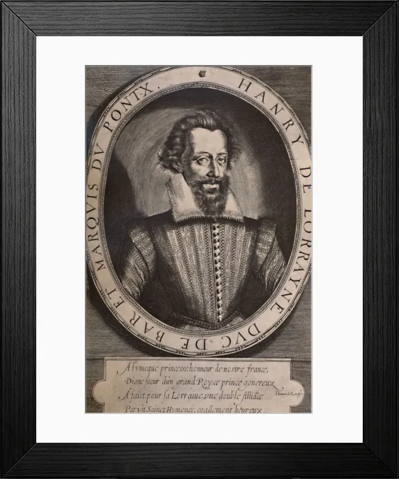 Framed Print : Henry II, Duke of Lorraine, late 16th or early 17th century (1894). Artist: Thomas de Leu Framed Print : Henry II, Duke of Lorraine, late 16th or early 17th century (1894). Artist: Thomas de Leu