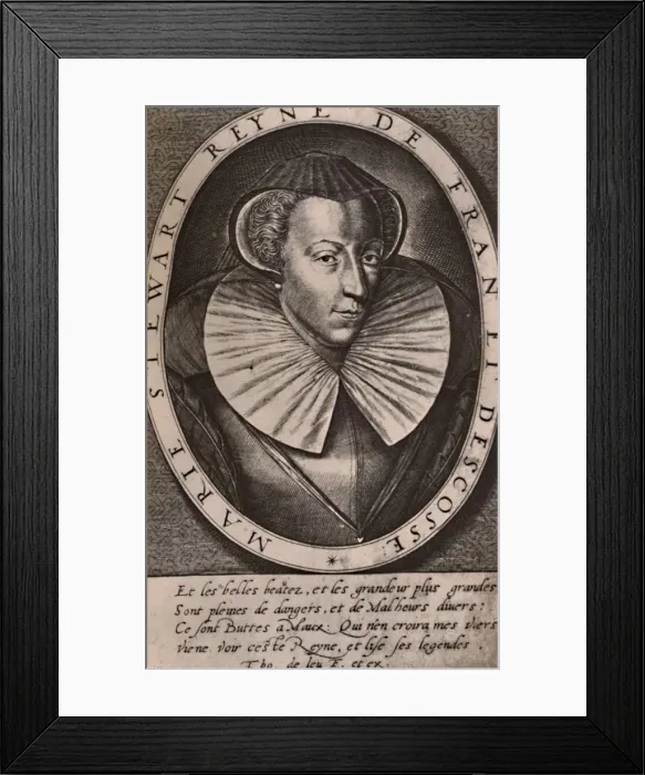 Framed Print : Mary, Queen of Scots, late 16th century (1894). Artist: Thomas de Leu Framed Print : Mary, Queen of Scots, late 16th century (1894). Artist: Thomas de Leu