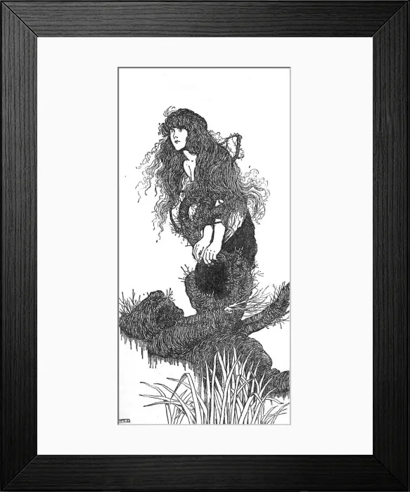 Framed Print : It Was He Who Pulled Her Down, c1930. Artist: W Heath Robinson Framed Print : It Was He Who Pulled Her Down, c1930. Artist: W Heath Robinson