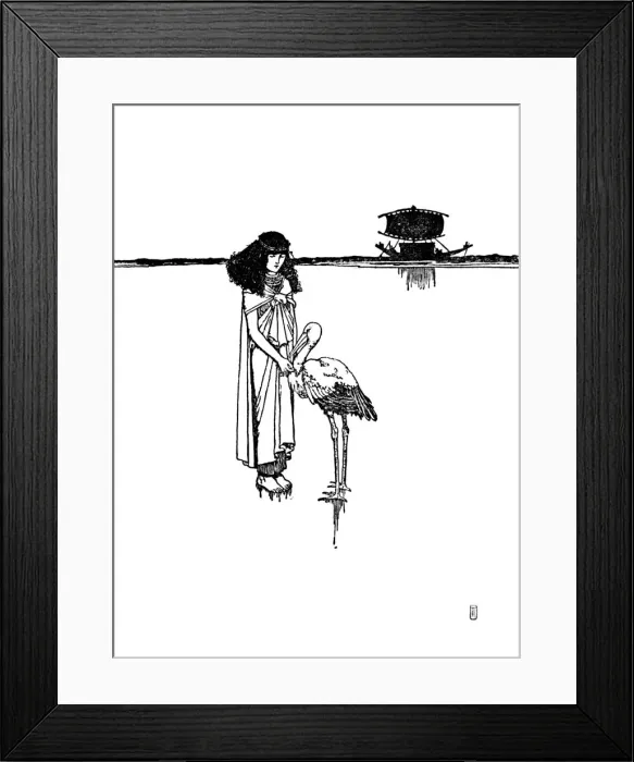 Framed Print : Placed The Golden Circuit Around His Neck, c1930. Artist: W Heath Robinson Framed Print : Placed The Golden Circuit Around His Neck, c1930. Artist: W Heath Robinson