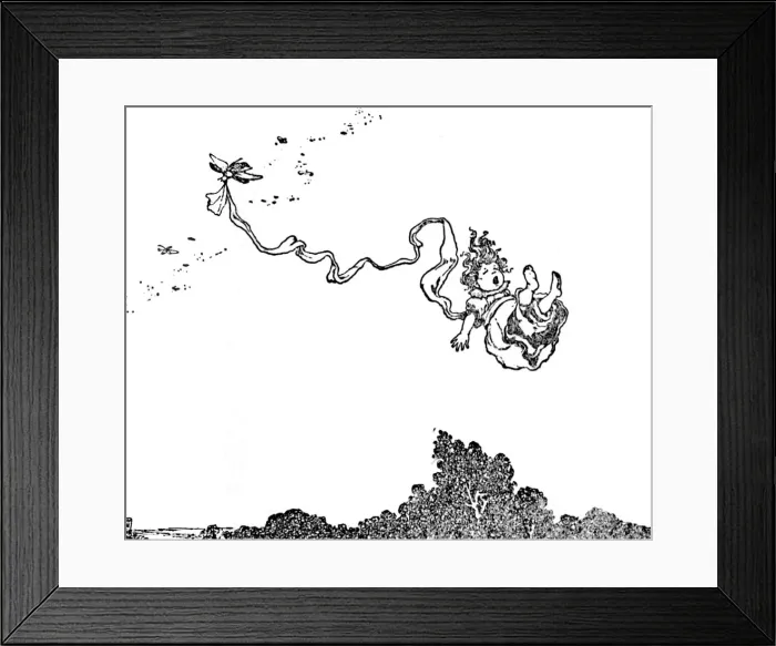 Framed Print : Oh, Terrified Was Poor Tommelise!, c1930. Artist: W Heath Robinson Framed Print : Oh, Terrified Was Poor Tommelise!, c1930. Artist: W Heath Robinson