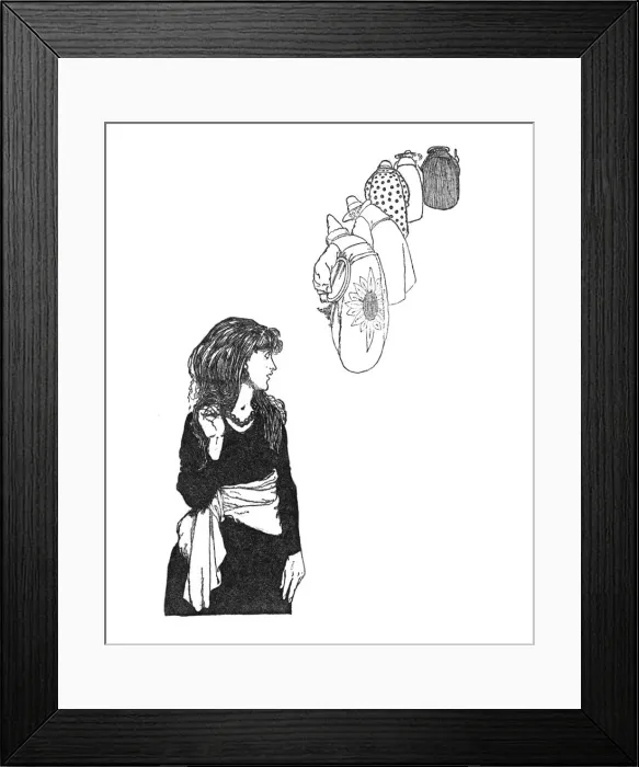 Framed Print : They Carried the Mirror From Place To Place, c1930. Artist: W Heath Robinson Framed Print : They Carried the Mirror From Place To Place, c1930. Artist: W Heath Robinson