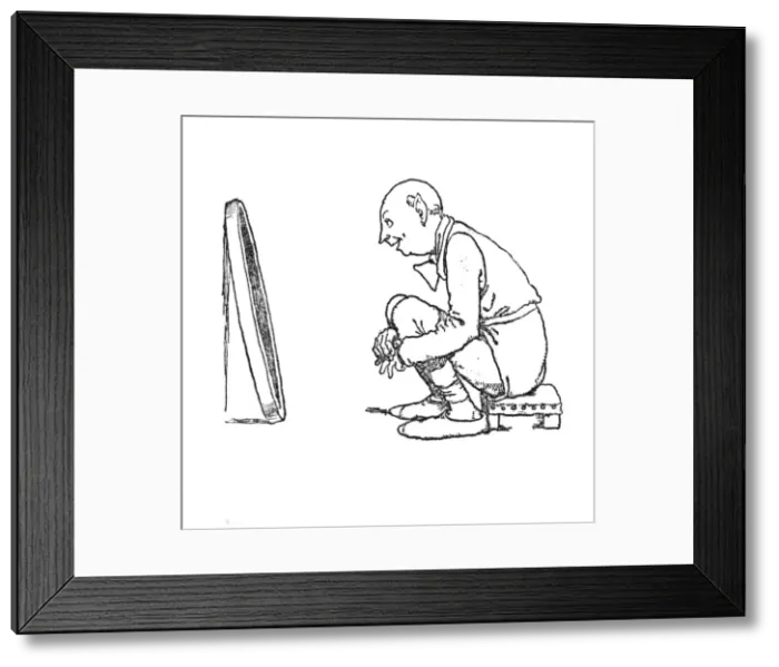 Framed Print : He Chuckled With Delight, c1930. Artist: W Heath Robinson Framed Print : He Chuckled With Delight, c1930. Artist: W Heath Robinson