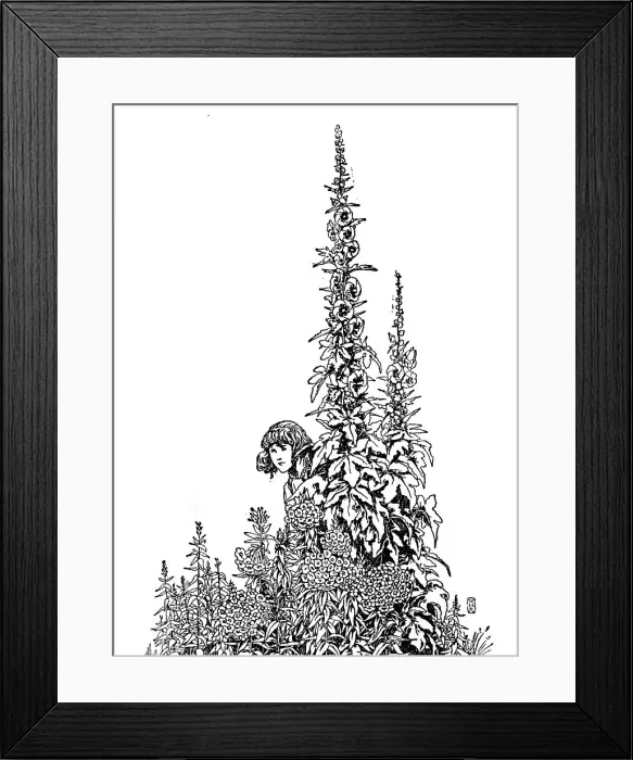 Framed Print : Gerda Knew Every Flower in the Garden, c1930. Artist: W Heath Robinson Framed Print : Gerda Knew Every Flower in the Garden, c1930. Artist: W Heath Robinson