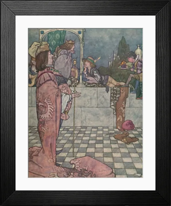 Framed Print : He Did Not Come to Woo Her, He Said, c1930. Artist: W Heath Robinson Framed Print : He Did Not Come to Woo Her, He Said, c1930. Artist: W Heath Robinson