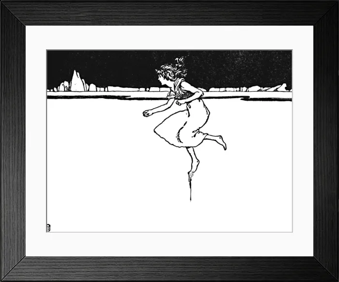 Framed Print : She Ran On As Fast As She Could, c1930. Artist: W Heath Robinson Framed Print : She Ran On As Fast As She Could, c1930. Artist: W Heath Robinson