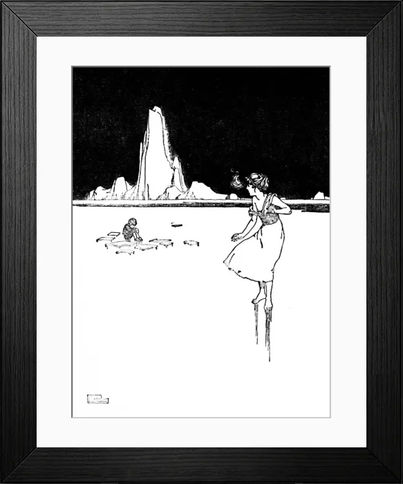 Framed Print : She Entered the Large, Cold, Empty Hall, c1930. Artist: W Heath Robinson Framed Print : She Entered the Large, Cold, Empty Hall, c1930. Artist: W Heath Robinson
