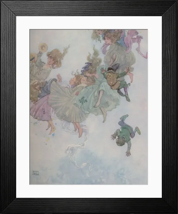 Framed Print : Round and Round They Went, Such Whirling and Twirling, c1930. Artist: W Heath Robinson Framed Print : Round and Round They Went, Such Whirling and Twirling, c1930. Artist: W Heath Robinson