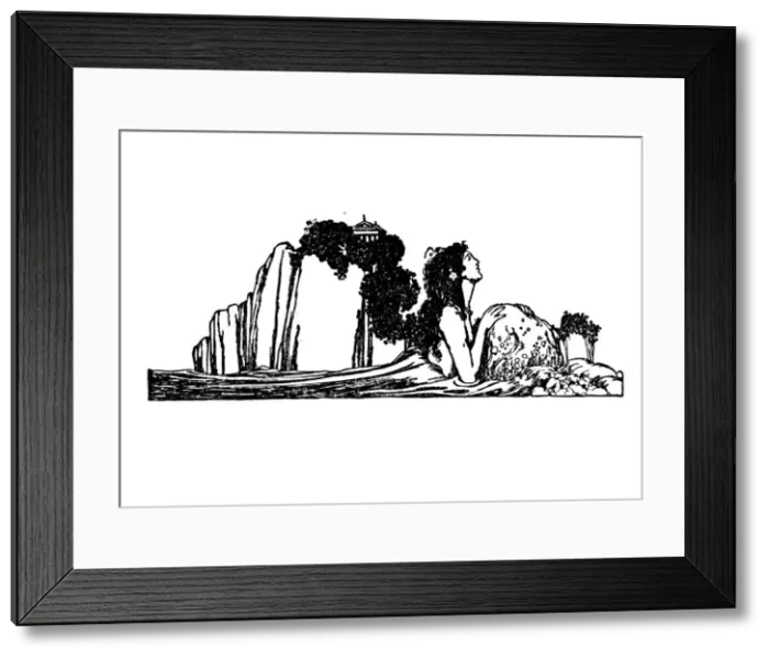 Framed Print : Many An Evening She Rose To The Place, c1930. Artist: W Heath Robinson Framed Print : Many An Evening She Rose To The Place, c1930. Artist: W Heath Robinson