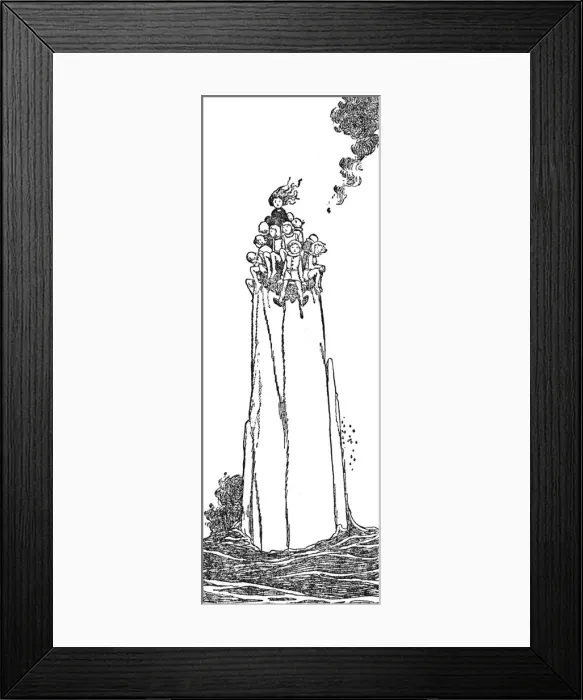 Framed Print : There Was Only Just Room for Her and Them, c1930. Artist: W Heath Robinson Framed Print : There Was Only Just Room for Her and Them, c1930. Artist: W Heath Robinson