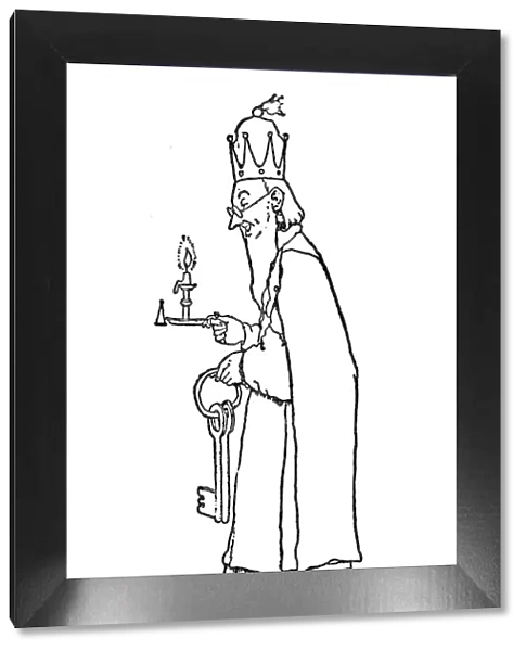 The Old King Himself Went Out To Open It, c1930. Artist: W Heath Robinson