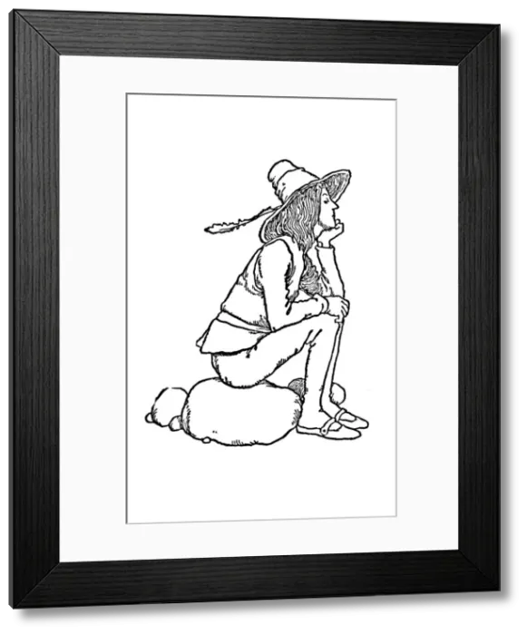 Framed Print : Ach! Du Lieber Augustin, c1930. Artist: W Heath Robinson Framed Print : Ach! Du Lieber Augustin, c1930. Artist: W Heath Robinson