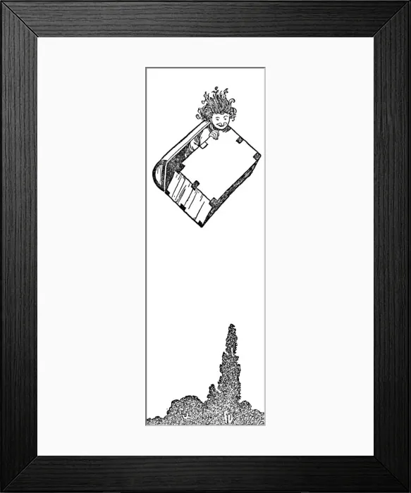 Framed Print : Up Flew The Trunk, c1930. Artist: W Heath Robinson Framed Print : Up Flew The Trunk, c1930. Artist: W Heath Robinson